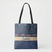 Tote Bag Hiéroglyphes égyptiens Lotus Scarab Personnalisés (Devant)