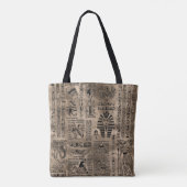 Tote Bag Hiéroglyphes et divinités égyptiens - or de luxe (Dos)