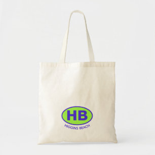 Tote Bag Higgins Nautique Plage Deux Lettre Ovale Bleu Vert