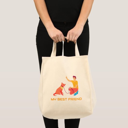 Tote Bag "High Five with Bestie" (Devant (produit))