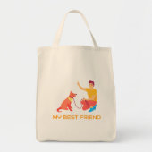 Tote Bag "High Five with Bestie" (Devant)