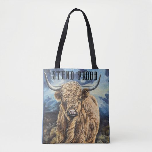Tote Bag Highland Bull fourre-tout (Devant)