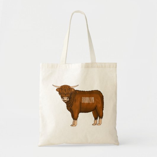 Tote Bag Highland cow (Devant)