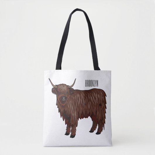 Tote Bag Highland cow (Devant)