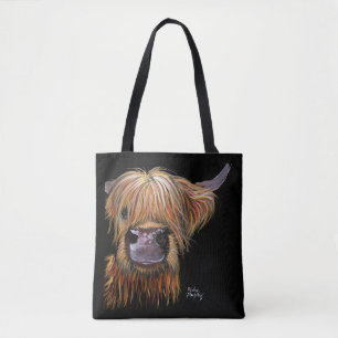 Tote Bag HiGHLaND CoW PRiNT "HeNRY" PAR SHiRLeY MacARTHuR