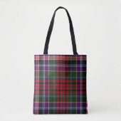 Tote Bag Highland Tartan - Rustic Red & Green Plaid (Devant)