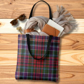 Tote Bag Highland Tartan - Rustic Red & Green Plaid