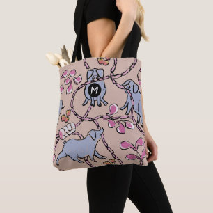 Tote Bag Hilarié chinois porc année Monogramme vieux P Four