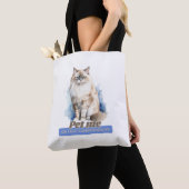 Tote Bag Hilarié "Pet Me ou Face Conséquences" Chat (De près)