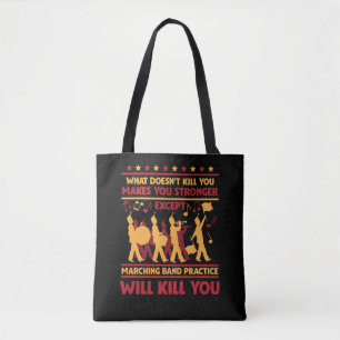 Tote Bag Hilaried Marching Band Trumpet Drum Music