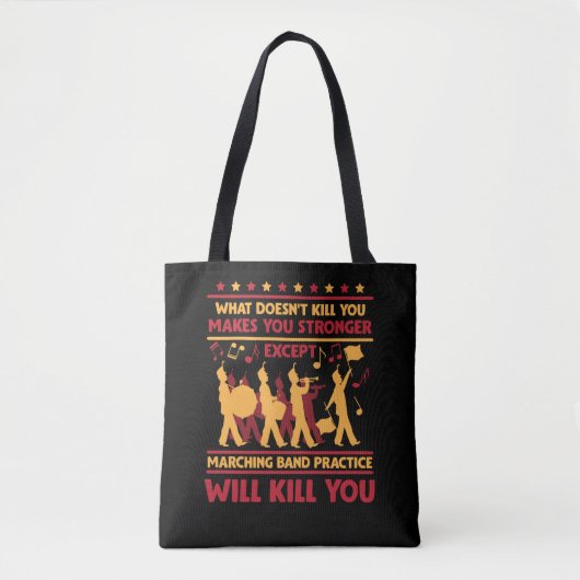 Tote Bag Hilaried Marching Band Trumpet Drum Music (Devant)
