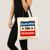 Tote Bag Hillary Clinton pour le président 2016 (Devant (produit))