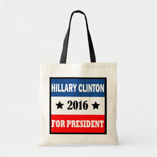 Tote Bag Hillary Clinton pour le président 2016 (Devant)