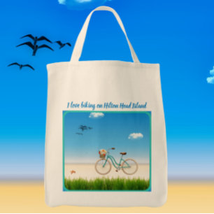 Tote Bag Hilton Head Island SC beach bike