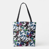Tote Bag HipHop Dance Motif.w Black BG (Dos)
