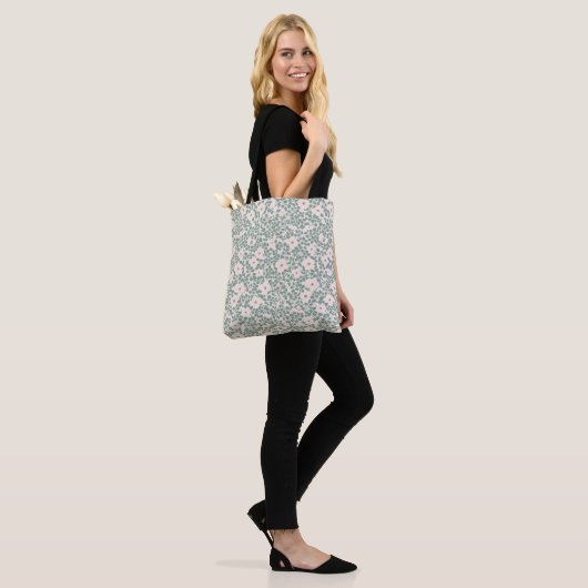 Tote Bag Hippie Boho Floral (Sur le modèle)