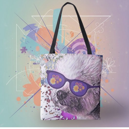Tote Bag Hippie 'Chon the Bichon