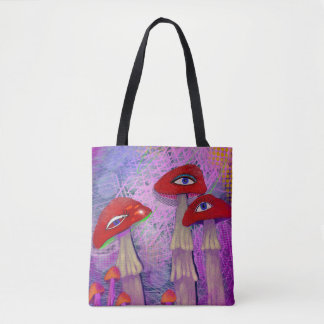 Tote Bag Hippie du champignon du jour de Deanna Fourre-tout
