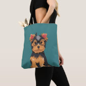 Tote Bag Hippie mignon peu de Yorkshire Terrier (De près)