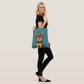 Tote Bag Hippie mignon peu de Yorkshire Terrier (Sur le modèle)