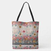 Tote Bag Hippie rétro : Patchwork Garden Fourre-tout (Dos)