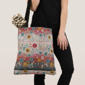 Tote Bag Hippie rétro : Patchwork Garden Fourre-tout (De près)