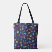 Tote Bag Hippie super Douche Fleur Nom Personnalisé (Dos)