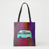 TOTE BAG HIPPIE VAN COLORÉ FOURRE-TOUT PURSE (Devant)