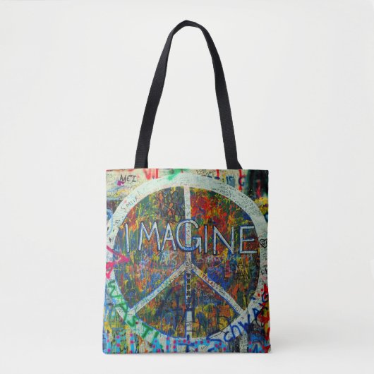 Tote Bag Hippie Wall Art (Devant)