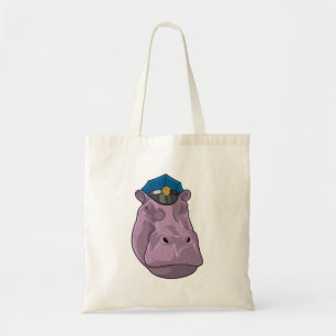 Tote Bag Hippo en tant que policier