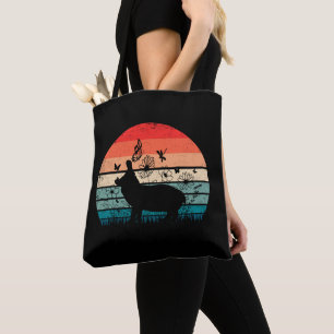 Tote Bag Hippo Hippopotame Vintage rétro Hippo Lover Hippo
