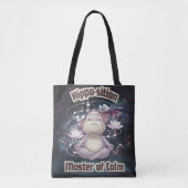 Tote Bag Hippo-position - Master of Calm Zen Design (Devant)