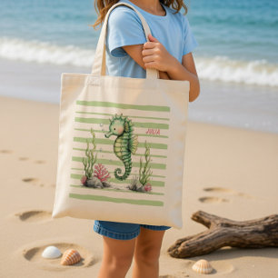 Tote Bag Hippocampe dans le Jardin des Marées