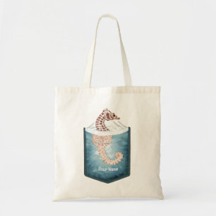 Tote Bag Hippocampe de poche