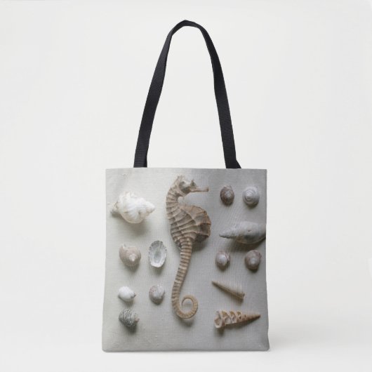 Tote Bag Hippocampe et coquilles (Devant)