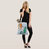 Tote Bag Hippocampe et poisson mignons (Sur le modèle)