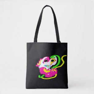 Tote Bag Hippocampe néon roche