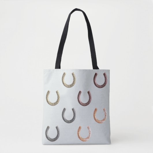 Tote Bag Hippodrome Motif équestre équitation réutilisable (Devant)