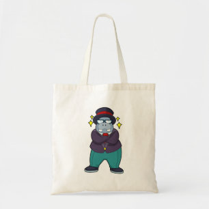 Tote Bag Hippopotame en marié avec costume.PNG