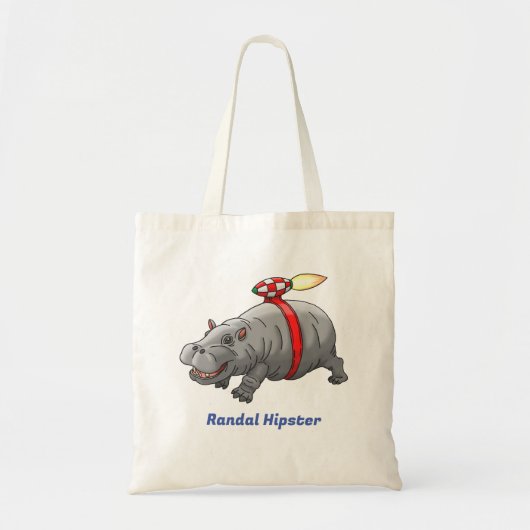 Tote Bag Hippopotame Fusée (Devant)