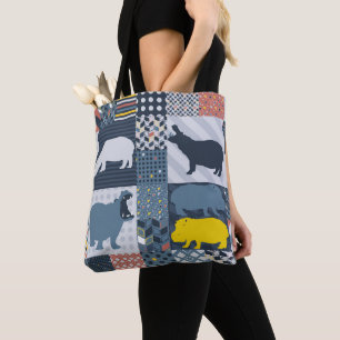 Tote Bag Hippopotame piqué
