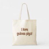 Tote Bag Hippy Piggy - Illustration du cochon de Guinée mig (Dos)