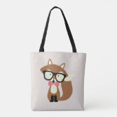 Tote Bag Hipster Bow Cravate Brown Fox (Dos)