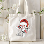 Tote Bag Hipster Christmas Giraffe | Vacances