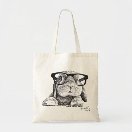 Tote Bag Hipster Rambo Bunny Fourre-tout (Devant)