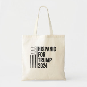 Tote Bag Hispanique Pour Trump 2024 - Drapeau Patriotique A