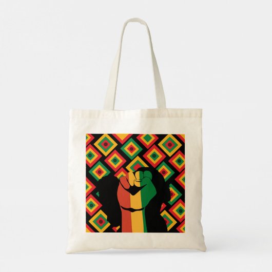 Tote Bag Histoire Abstraite culturelle noire (Dos)