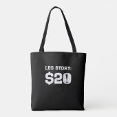 Tote Bag Histoire de la jambe 20 $ Amputé Prosthétique Hand (Dos)