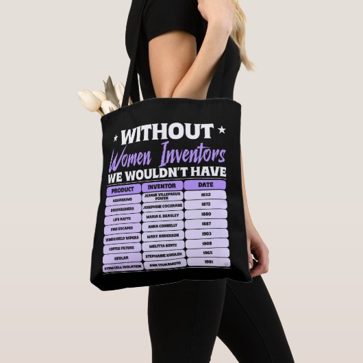 Tote Bag Histoire des femmes inventrices, journée internati (De près)