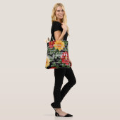 Tote Bag Histoire des mois noirs avec fleurs (Sur le modèle)